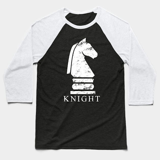 Funny Chess Knight Baseball T-Shirt by JayD World